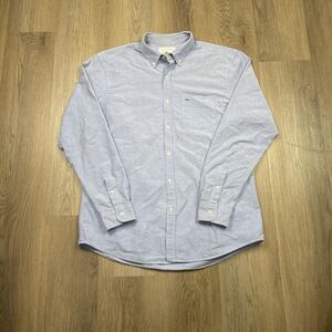 Lacoste Shirt Mens Large Blue Classic Fit Button Down Long Sleeve Oxford Pocket